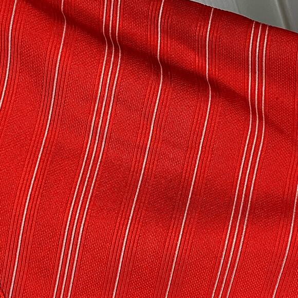 Nike Golf Polo Shirt Dri Fit Athletic Striped Short Sleeve Red White Mens Small - Picture 9 of 9